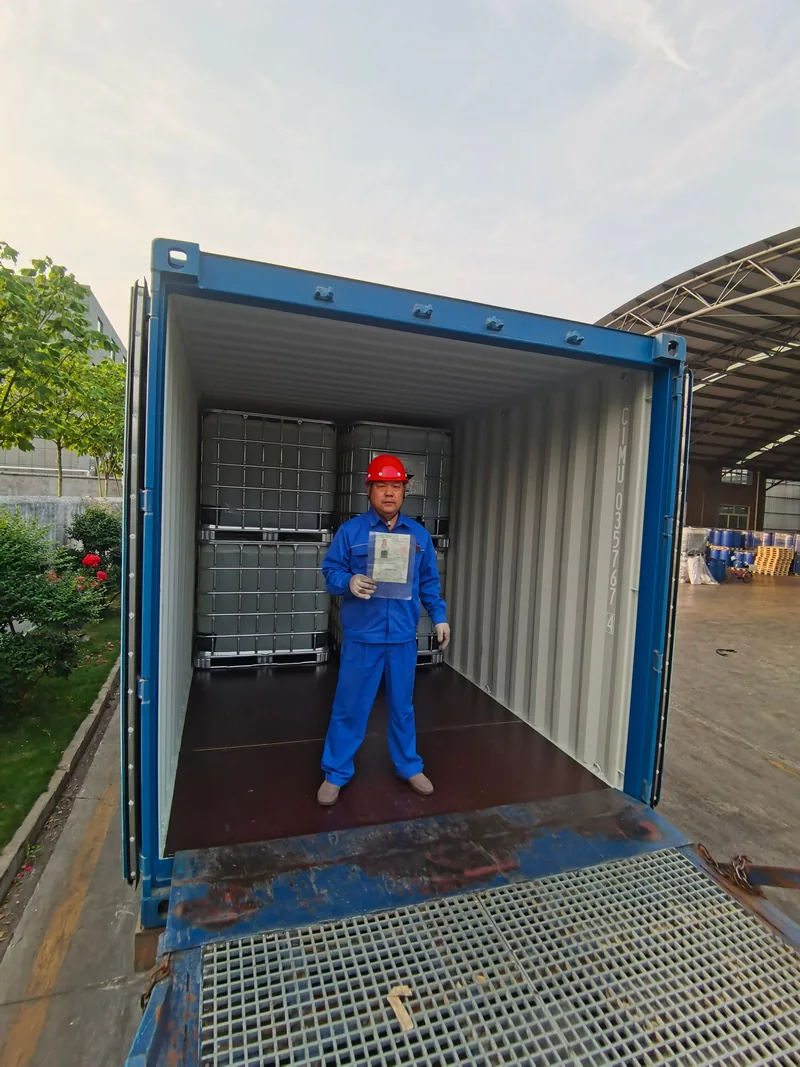 Container loading for an export chemical shipment